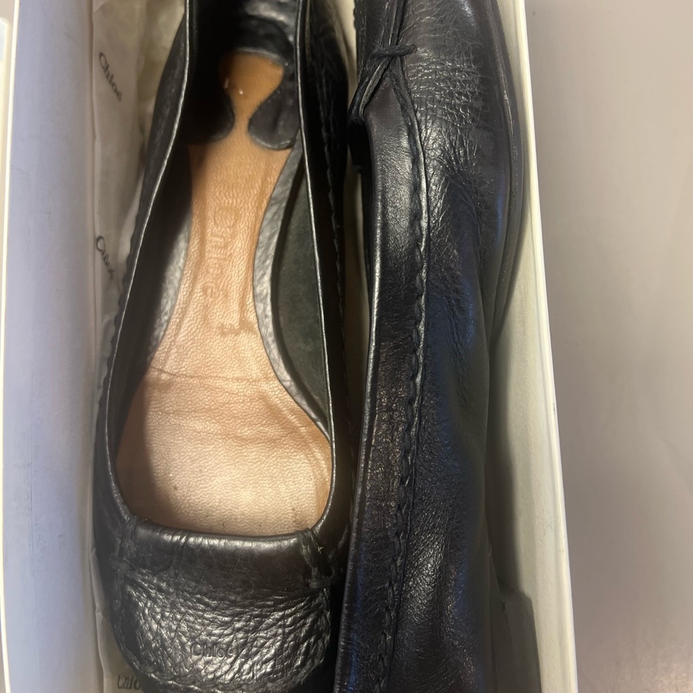 Chloe ~ Classic Black Leather Loafers